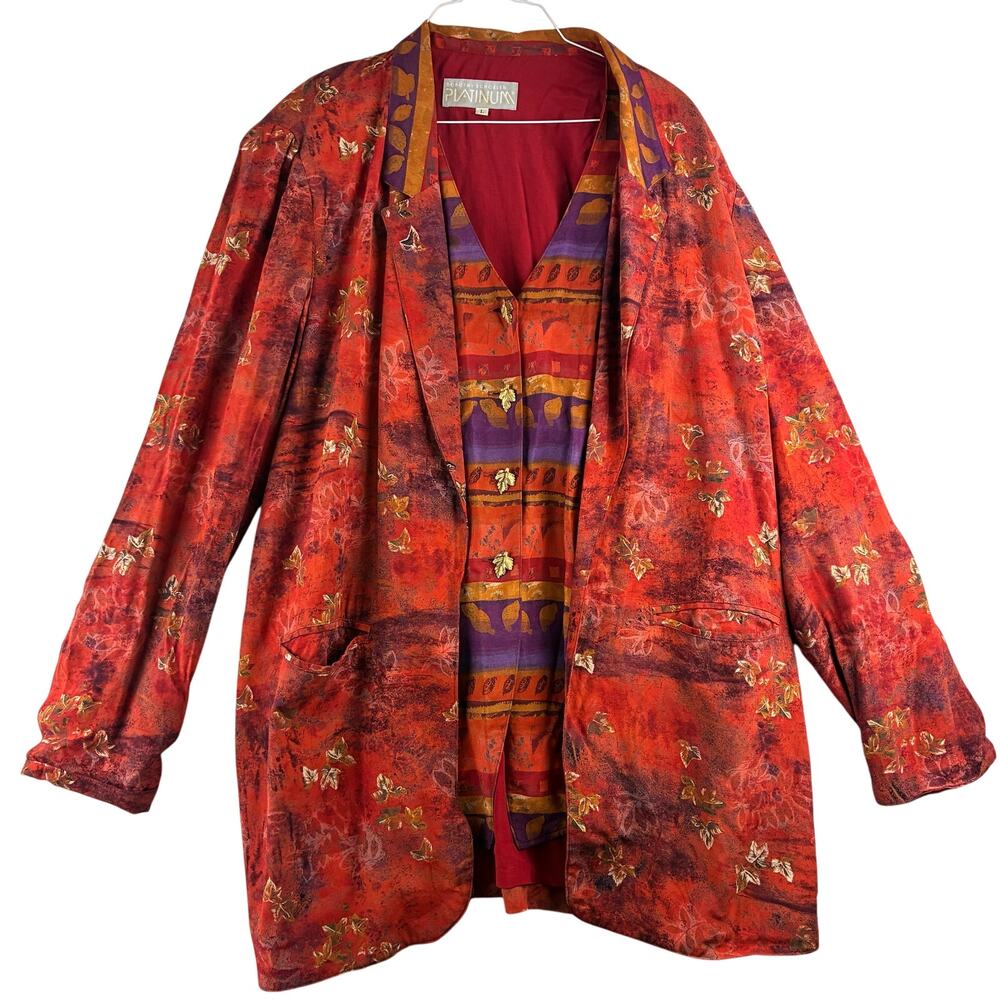 Dorothy Schoelen Long Sleeve Formal Autumn Blouse Top Women's Large Lagenlook